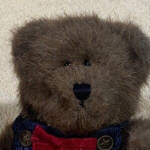 Boyds Bears Plush Patriotic Bear Corduroy Overalls American‎ Flag Stuffed